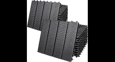 WPC Vlondertegels - Set van 22 Klassiek 30x30cm - Antraciet