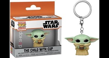 Pocket Pop! Keychain: Star Wars The Mandalorian - The Child with Cup FUNKO
