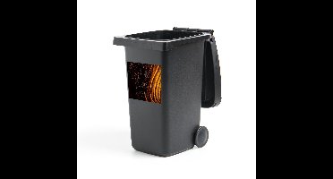 Container sticker Bierbrouwerij - Weergave van dichtbij van bier flesje Klikosticker - 40x40 cm - kliko sticker - weerbestendige containersticker