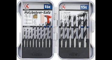 Houtboren set - 3mm - 10mm - 15 delig - in doosje - BGS50817