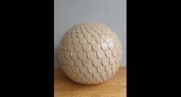 Mica Decorations Decoratief beeld Bal creme kleur H27,5 x D31cm