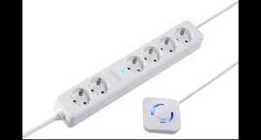 Sygonix SY-4535066 Stekkerdoos met schakelaar Wit Randaarde stekker 1 stuk(s)