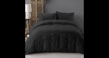 Zensation Fashion Lace - Dekbedovertrek - Eenpersoons - 140x200/220 + 1 kussensloop 60x70 - Zwart