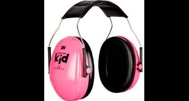 Gehoorkap 3M Peltor KID neonroze met hoofdband - voor kids