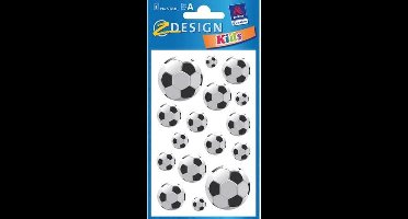 Avery Stickervel Voetbal 7,6 X 12 Cm Papier Zwart/wit 48-delig