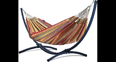 Colombiaanse Hangmat met Standaard 2-Persoons – Extra Stabiel Frame tot 220 kg – Duurzame Hangmatset- Grande Morena