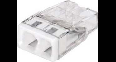 WAGO 2273-202-40 Lasklem Flexibel: - Massief: 0.5-2.5 mm² Aantal polen: 2 40 stuk(s) Transparant, Wit