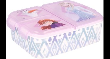 Disney Frozen  Multi compartment broodtrommel (18cm X 13cm X 6cm)
