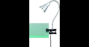 REALITY ARRAS - Klemlicht - Titanium - incl. 1x SMD 4W - Snoerschakelaar - Flexibel - Klemlamp