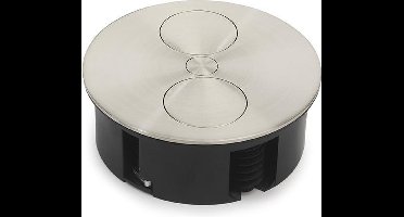 Bachmann Twist - Inbouw Stopcontact - 1x 230V + USB charger - 2 meter RA aansluitsnoer - RVS