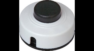 Kopp Vloerschakelaar 1-polig - 2A 230V - 300W - Wit/Zwart