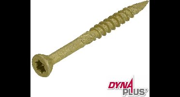 DynaPlus 0287.08.17601 Glaslatschroef - 75 graden Platkop - Deeldraad - Outdoor - TX15 - 3.5 x 40/22mm (200st)