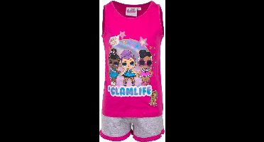 LOL Surprise pyjama / shortama - grijs/roze - maat 110 (5 jaar)