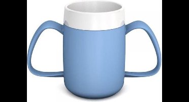 Conische Warmhoudbeker met Dubbel Handvat - Lichtblauw