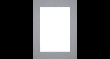 Passe-Partout Fotomaat 50x70 cm - Lijstmaat 60x80 cm - Grijs - Museumkarton - Fotolijst niet inbegrepen