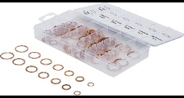 O ringen assortiment - Koperen ringen - hol - betere afdichting - 95 stuks - BGS9313