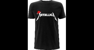 Metallica Santa Hat Logo Heren T-shirt - zwart - XL