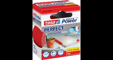 Tesa Plakband textiel - 38mmx2.75m rood