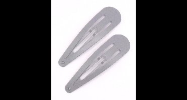 Klik-klak haarspeldjes grijs groot