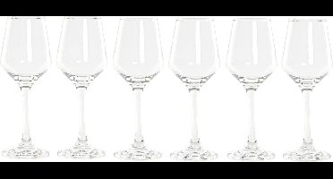 ITEM Wijnglazen - 6x stuks - 250 ml - glas - witte wijn - vaatwasserbestendig