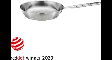 Fiskars Koekenpan All Steel Pure - Pan voor alle Kookplaten - Koekenpan 24 cm - Ceratec™ Antiaanbaklaag - RVS Pannen