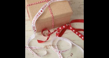 Ginger Ray - Rood & Wit Merry Christmas lint