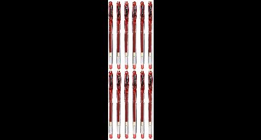 Liquid ink ballpoint pen Uni-Ball Rollerball Signo Basicos UM-120 Rood 12 Stuks