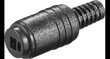 2-pin DIN Luidspreker Connector (v) - Schroefbare Behuizing - Zwart