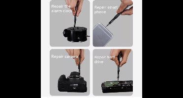 Jakemy - Precisieschroevendraaierset 47in1 - met handvat - verlengstuk - 40 bits - SIM-uitwerper, Magnetic Schroevendraaier Set - wit