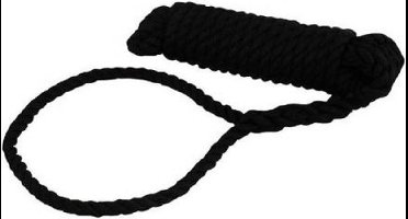 Landvast met oog 10mm x 8m Zwart