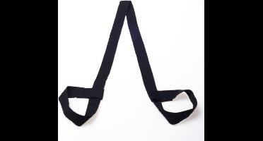 Riem voor yogamat - Draagriem 100% Katoen - Geschikt voor alle mat maten - Zwart