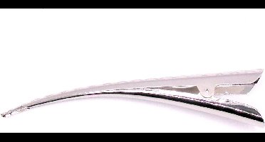 Duckklem grijs metaalkleur met patroon licht