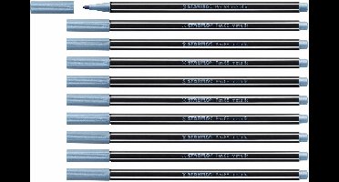 Markeerstiften Stabilo Pen 68 metallic Blauw 10 Stuks
