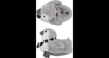 Apollo - Pantoffels Meisjes - Penguin - Grijs - 31/32 - Pantoffels kinderen - Sloffen kinderen