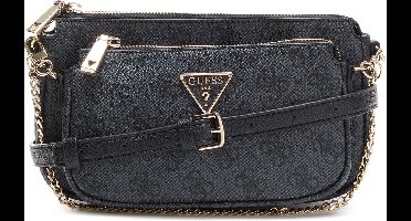 GUESS Schoudertas Noelle Double Pouch Crossbody Coal Logo Zwart