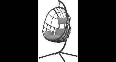 Jerry loungemeubel hangende tuinstoel incl. kussen grijs.