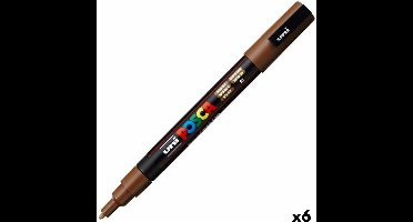 Posca Stiften PC-3M Fine Tip - verfstiften - Bruin - 6 stuks