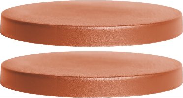 Prosperplast Plantenonderzetter - 2x stuks - 30 cm - multiroller - rond - terracotta - kunststof - Trolleys voor kamerplanten