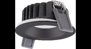 Ledvance LED inbouwspot zwart 6W/927 480lm 36º Dimbaar IP65 | zaagmaat 6.8cm | Geen fitting | Extra Warm Wit | 6 watt | 50.000 Branduren