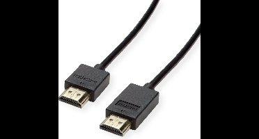 ROLINE 4K HDMI Ultra HD kabel met Ethernet, actief, ST/ST, zwart, 2 m