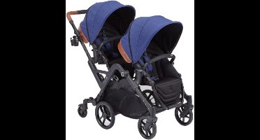 Contours Duowagen Curve Tandem , OP=OP uitverkoop ...voor en achterste wielen kunnen 360 draaien indigo