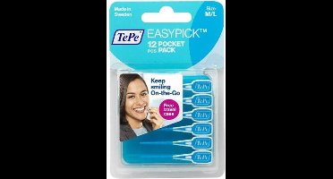 TePe EasyPick M/L Pocket Pack Turqoise - 12 stuks