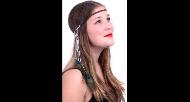 Hoofdband met pauwveren