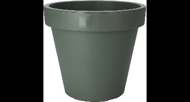 Pro Garden Plantenpot/bloempot Botanic - Tuin buiten - kunststof - donkergroen - Dia 35 cm - rond
