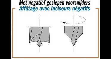 CMT - Drevelboor met vaste verzinker, rechts - Snijgereedschappen