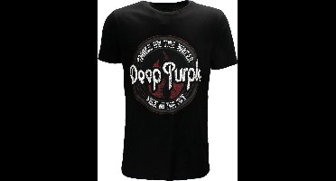 Deep Purple Smoke Circle T-Shirt - Officiële Merchandise - M