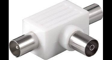 Goobay 67219 adapter Coaxial 2x Coaxial Wit