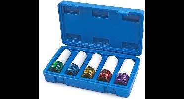 HBM 5 Delige Lange Krachtdoppenset met Kunststof Beschermhulzen