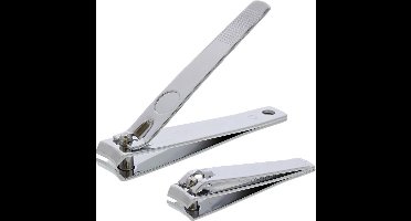 New Age Devi - "2-Pack RVS Nagelknipper Set - 2 Stuks | Perfect voor Knippen van Teennagels & Vingernagels in Verschillende Maten"