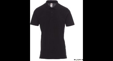 Payper Rome: Katoenen Piquet Polo Shirt Heren met Korte Mouwen en Parelmoer Knopen - Zwart - XXS